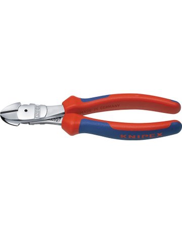 Bild Kraft-Seitenschneider verchromt mit Mehrkomponenten-Griffen 180mm KNIPEX-0