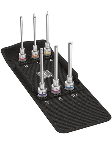 Bild Schraubendrehereinsatz- Satz 1/2" Innensechskant lang mit Haltefunktion 6-teilig Wera-0