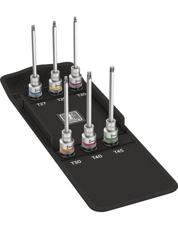 Bild Schraubendrehereinsatz- Satz lang mit Haltefunktion Torx 1/2" 6-teilig Wera-0