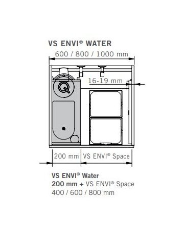 Bild Water, ENVI-Space, 400er, 2x10 l hellgrau - VAUTH SAGEL-2