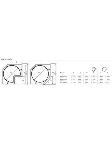 Bild Drehbeschlag COR-Wheel Pro, 900x900er 2x 4/4 Boden, Planero lavagrau - VAUTH SAGEL-1