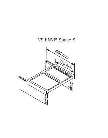 Bild Abfalltrennsystem, ENVI-Space S, 500 1x15,5/1x12 l, hellgrau - VAUTH SAGEL-0