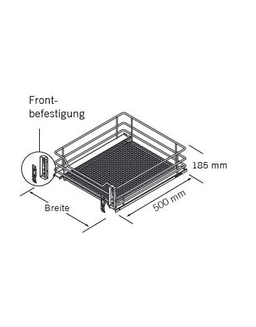 Bild Korbfrontauszug, SUB-Basket, 450er Saphir, chrom - VAUTH SAGEL-1