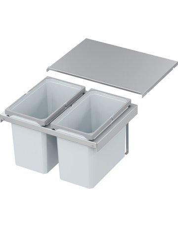 Bild Abfalltrennsystem, ENVI-FLEX, 600er/H326 2x22 l, hellgrau - VAUTH SAGEL-0