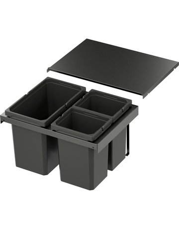 Bild Abfalltrennsystem VS ENVI Flex lavagrau KB 600 mm Einbautiefe 400 mm - VAUTH SAGEL-0