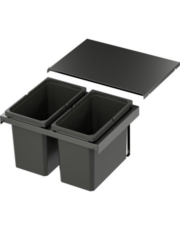 Bild Abfalltrennsystem, ENVI-FLEX 600er/H326, 2x22 l, lavagrau - VAUTH SAGEL-0