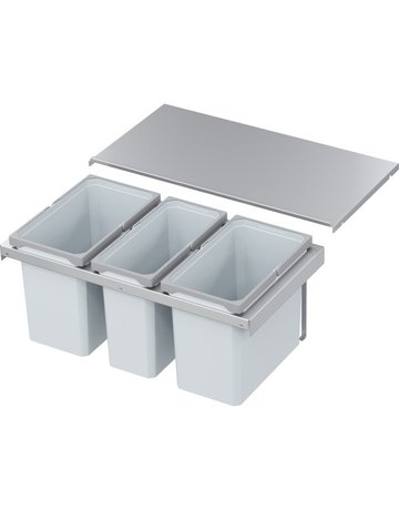 Bild Abfalltrennsystem, ENVI-FLEX, 800er/H326 2x22/1x16 l, hellgrau - VAUTH SAGEL-0