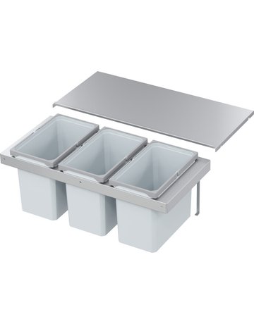 Bild Abfalltrennsystem, ENVI-FLEX, 900er/H326 3x22 l, hellgrau - VAUTH SAGEL-0