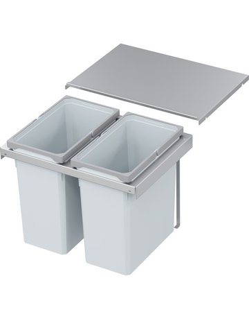 Bild Abfalltrennsystem, ENVI-FLEX PRO 600er/H426, 2x28 l, hellgrau - VAUTH SAGEL-0
