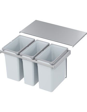Bild Abfalltrennsystem, ENVI-FLEX PRO 800er/H426, 2x28/1x21 l, hellgrau - VAUTH SAGEL-0