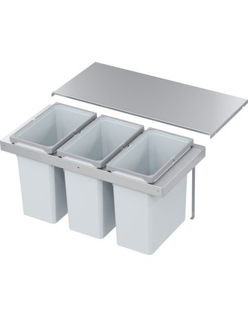 Bild Abfalltrennsystem, ENVI-FLEX PRO 800er/H426, 2x28/1x21 l, hellgrau - VAUTH SAGEL-1