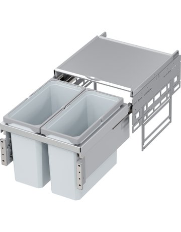 Bild Abfalltrennsystem, ENVI-Space, 450er 2x16 l, hellgrau - VAUTH SAGEL-0