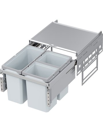 Bild Abfalltrennsystem, ENVI-Space, 500er 1x16/2x10 l, hellgrau - VAUTH SAGEL-0
