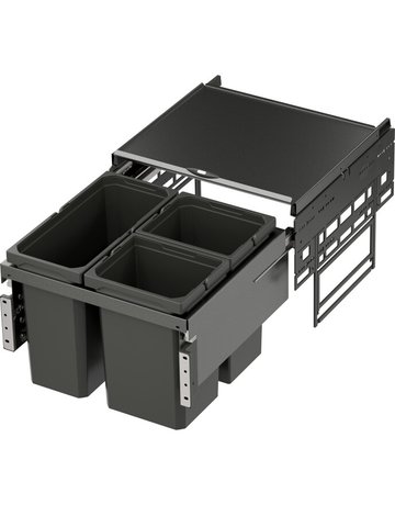 Bild Abfalltrennsystem, ENVI-Space, 500er x16/2x10 l, lavagrau - VAUTH SAGEL-0