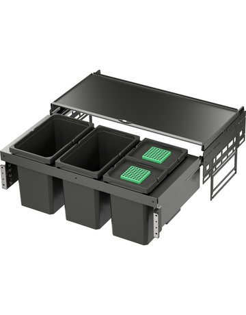 Bild Abfalltrennsystem, ENVI-Space-900er 2x22/2x10, lavagrau - VAUTH SAGEL-0