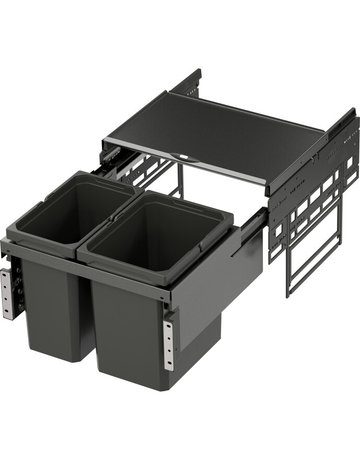 Bild Abfalltrennsystem, ENVI-Space S, 500er 1x15,5/1x12 l, lavagrau - VAUTH SAGEL-0