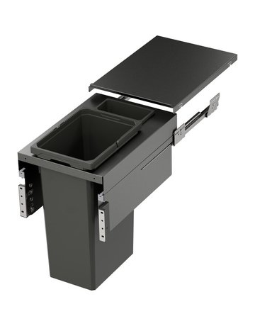 Bild Abfalltrennsystem, ENVI-Space XX Pro 400er, 1x35/1x1,2 l, lavagrau - VAUTH SAGEL-0