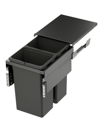 Bild Abfalltrennsystem, ENVI-Space XX Pro 450er, 2x35 l, lavagrau - VAUTH SAGEL-0