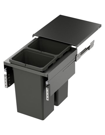 Bild Abfalltrennsystem, ENVI-Space XX Pro 500er, 2x35 l, lavagrau - VAUTH SAGEL-0