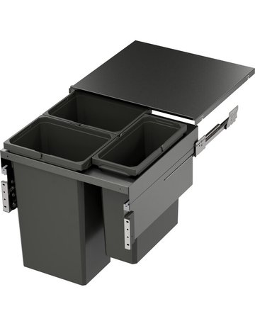 Bild Abfalltrennsystem, ENVI-Space XX Pro 600er, 2x35/1x21 l, lavagrau - VAUTH SAGEL-0