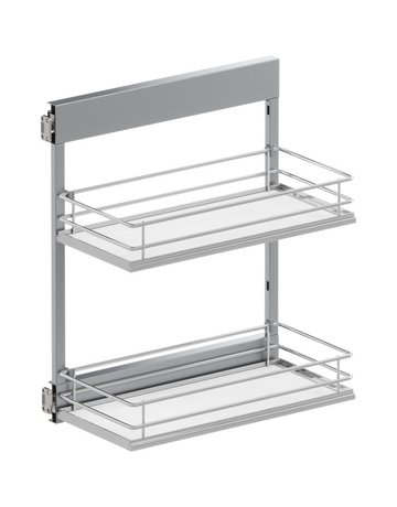 Bild Seitenwandauszug SUB-Side, Korbset 2x 300er, 45°-L, Premea, weiß chrom - VAUTH SAGEL-0