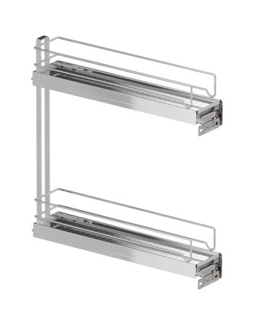 Bild Schmaler Seitenwandauszug SUB-Slim Ablageset, 2x 150er, chrom - VAUTH SAGEL-0