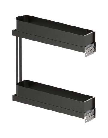 Bild Schmaler Seitenwandauszug SUB-Slim Ablageset, 2x 150er, Planero lavagrau - VAUTH SAGEL-0