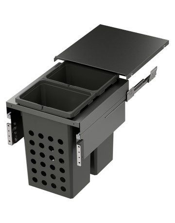 Bild Wäschetrennsystem, WASH-Space XX Pro 500er, 2x 35 l, lavagrau - VAUTH SAGEL-0