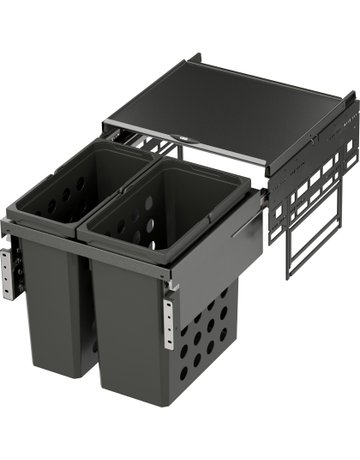 Bild Wäschetrennsystem, WASH-Space Pro 500er, 1x28/1x21 l, lavagrau - VAUTH SAGEL-0