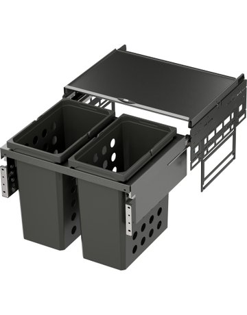 Bild Wäschetrennsystem, WASH-Space Pro 600er, 2x28 l, lavagrau - VAUTH SAGEL-0