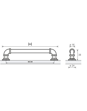 Bild MB-Griff,Ø16x224mm,H38mm,Zink Ogulin 9266565,zinnoptik antik - Hettich-8