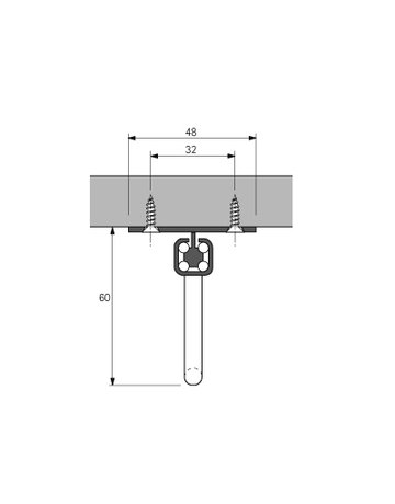 Bild Kleiderbügelhalter mit Auszugsführung auf Quadro Basis, 350 mm, silber - Hettich-1