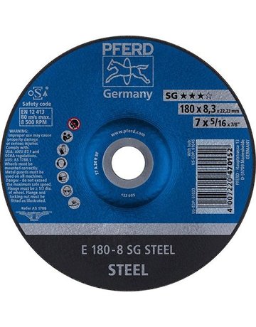 Bild Schruppscheibe gekröpft A24RSG 178x8mm PFERD-0