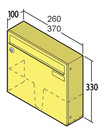 Bild Briefkasten mit Einwurfkl. weiß lackiert 260 x 330 x 100 mm - Renz-1