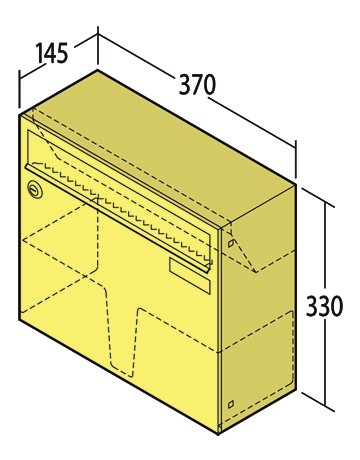 Bild Briefkasten mit Einwurfkl. weiß lackiert 370 x 330 x 145 mm - Renz-1
