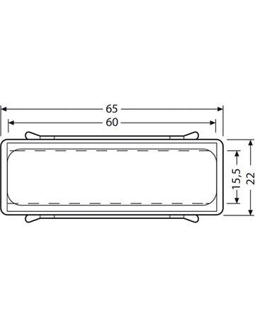 Bild Namensschild mit Feder A=65x22 mm für Einlage 60 x 15 x 0,5 mm - Renz-1