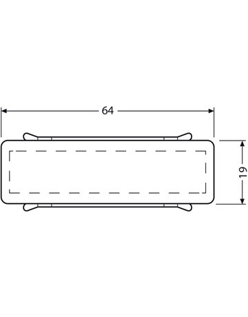 Bild Namensschild mit Feder A=64x19 mm für Einlage 60 x 12,5 x 0,5 mm - Renz-1
