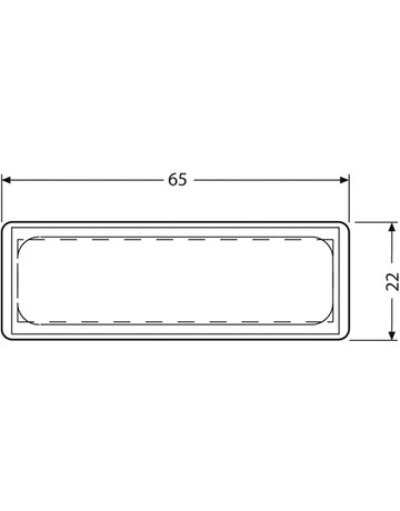 Bild Namensschild ohne Sperre 65 X 20 mm für Einlage 60 x 15 x 0,5 mm - Renz-1