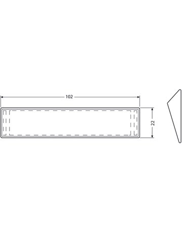 Bild Sichtglas mit Haltekeilen 102 x 22 mm - Renz-1