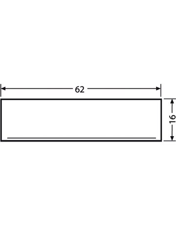 Bild Namensschild-Abdeckung für Module A=62 x 16 mm, mit Einlage 60x15x0,5 mm - Renz-1