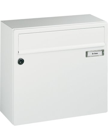 Bild Briefkasten mit Einwurfkl. weiß lackiert 370 x 330 x 145 mm - Renz-0