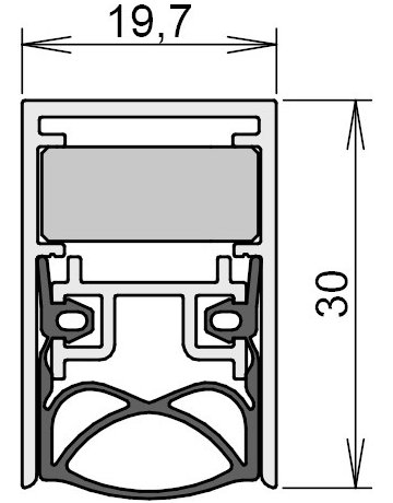 Bild Türdichtung Schall-Ex Ultra WS inkl. Zubehör 5600 / 49 DB 1083 mm - Athmer-1