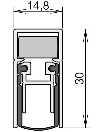 Bild Türdichtung Schall-Ex Duo L-15 WS inkl. Zubehör 5435 1083 mm - Athmer-2