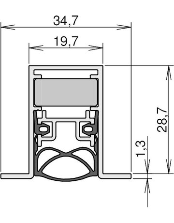 Bild Dichtung Schall-Ex Slide M-20 OS 960mm - Athmer-1
