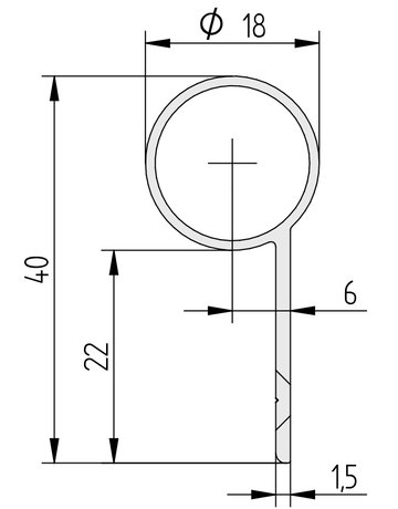 Bild Fingerschutz BD-18 1.950mm,edelstahloptik - Athmer-2
