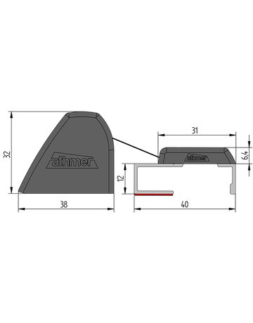 Bild Fingerschutz UniSafe NR-32 Glas 1.000mm,RAL 9016,Rollo schwarz - Athmer-2