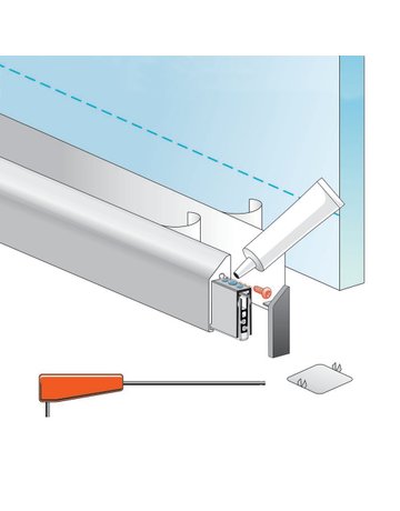 Bild KG-SM-Set schmal 959 mm Silikon RD inkl. Zubehör - PLANET-9