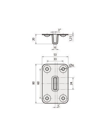 Bild Bodenschließmulde BM5x13 verstellbar,0/0mm,edelstahl - PLANET-3