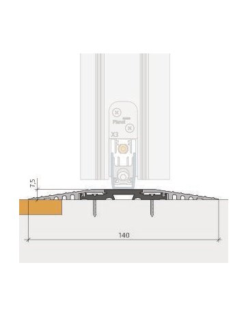 Bild Bodenschwelle F140 flach,1.190mm,F1 - PLANET-8