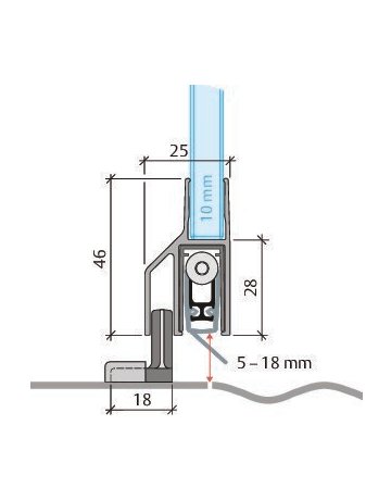 Bild Türdichtung KGSL10 DR,1.459mm,naturfarben,einseitig - PLANET-6
